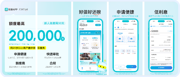 还呗App额度高达200000元、申请便捷低利息、好借好还